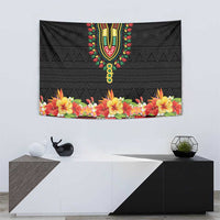 Hibiscus Mix Dashiki African Pattern Tapestry Adinkra Symbol - Wonder Print Shop