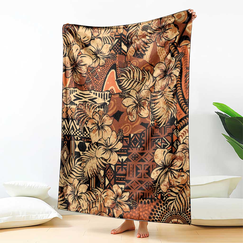 Hibiscus Mix African Pattern Blanket - Wonder Print Shop