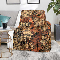 Hibiscus Mix African Pattern Blanket - Wonder Print Shop