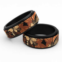 Hibiscus Mix African Pattern Spinner Ring - Wonder Print Shop