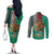 Personalised Viva La Mexico Couples Matching Off The Shoulder Long Sleeve Dress and Long Sleeve Button Shirt Coat Of Arms Aztec Mix Otomi Patterns