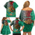 Personalised Viva La Mexico Family Matching Off Shoulder Short Dress and Hawaiian Shirt Coat Of Arms Aztec Mix Otomi Patterns - Wonder Print Shop