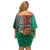 Personalised Viva La Mexico Family Matching Off Shoulder Short Dress and Hawaiian Shirt Coat Of Arms Aztec Mix Otomi Patterns - Wonder Print Shop