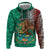 Personalised Viva La Mexico Hoodie Coat Of Arms Aztec Mix Otomi Patterns