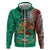 Personalised Viva La Mexico Hoodie Coat Of Arms Aztec Mix Otomi Patterns