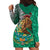 Personalised Viva La Mexico Hoodie Dress Coat Of Arms Aztec Mix Otomi Patterns