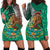 Personalised Viva La Mexico Hoodie Dress Coat Of Arms Aztec Mix Otomi Patterns