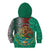 Personalised Viva La Mexico Kid Hoodie Coat Of Arms Aztec Mix Otomi Patterns