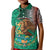 Personalised Viva La Mexico Kid Polo Shirt Coat Of Arms Aztec Mix Otomi Patterns