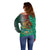 Personalised Viva La Mexico Off Shoulder Sweater Coat Of Arms Aztec Mix Otomi Patterns - Wonder Print Shop