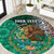 Personalised Viva La Mexico Round Carpet Coat Of Arms Aztec Mix Otomi Patterns