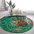 Personalised Viva La Mexico Round Carpet Coat Of Arms Aztec Mix Otomi Patterns