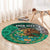 Personalised Viva La Mexico Round Carpet Coat Of Arms Aztec Mix Otomi Patterns