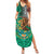 Personalised Viva La Mexico Summer Maxi Dress Coat Of Arms Aztec Mix Otomi Patterns