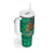 Personalised Viva La Mexico Tumbler With Handle Coat Of Arms Aztec Mix Otomi Patterns - Wonder Print Shop