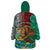 Personalised Viva La Mexico Wearable Blanket Hoodie Coat Of Arms Aztec Mix Otomi Patterns - Wonder Print Shop