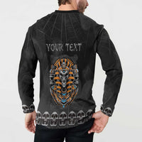 Personalized Halloween Egypt Button Sweatshirt Skull Anubis - Wonder Print Shop