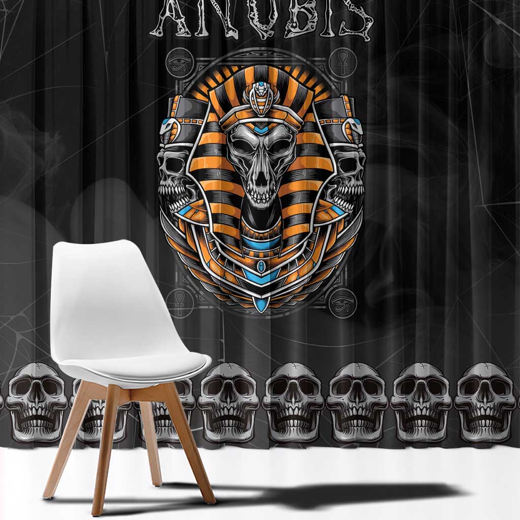 Halloween Egypt Window Curtain Skull Anubis - Wonder Print Shop