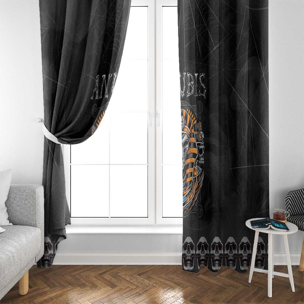 Halloween Egypt Window Curtain Skull Anubis - Wonder Print Shop