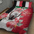 Personalised Sudan Independence Day Quilt Bed Set Coat Of Arms Mix Hisbicus - Wonder Print Shop