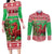 Wales Christmas Couples Matching Long Sleeve Bodycon Dress and Long Sleeve Button Shirt Welsh Dragon Nadolig Llawen - Wonder Print Shop