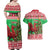 Wales Christmas Couples Matching Off Shoulder Maxi Dress and Hawaiian Shirt Welsh Dragon Nadolig Llawen - Wonder Print Shop