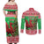 Wales Christmas Couples Matching Off Shoulder Maxi Dress and Long Sleeve Button Shirt Welsh Dragon Nadolig Llawen - Wonder Print Shop