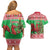 Wales Christmas Couples Matching Off Shoulder Short Dress and Hawaiian Shirt Welsh Dragon Nadolig Llawen - Wonder Print Shop