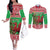 Wales Christmas Couples Matching Off The Shoulder Long Sleeve Dress and Long Sleeve Button Shirt Welsh Dragon Nadolig Llawen