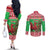 Wales Christmas Couples Matching Off The Shoulder Long Sleeve Dress and Long Sleeve Button Shirt Welsh Dragon Nadolig Llawen