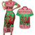 Wales Christmas Couples Matching Short Sleeve Bodycon Dress and Hawaiian Shirt Welsh Dragon Nadolig Llawen - Wonder Print Shop