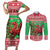 Wales Christmas Couples Matching Short Sleeve Bodycon Dress and Long Sleeve Button Shirt Welsh Dragon Nadolig Llawen - Wonder Print Shop