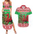 Wales Christmas Couples Matching Summer Maxi Dress and Hawaiian Shirt Welsh Dragon Nadolig Llawen - Wonder Print Shop