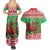 Wales Christmas Couples Matching Summer Maxi Dress and Hawaiian Shirt Welsh Dragon Nadolig Llawen - Wonder Print Shop