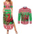 Wales Christmas Couples Matching Summer Maxi Dress and Long Sleeve Button Shirt Welsh Dragon Nadolig Llawen - Wonder Print Shop