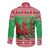 Wales Christmas Long Sleeve Button Shirt Welsh Dragon Nadolig Llawen - Wonder Print Shop