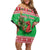 Wales Christmas Off Shoulder Short Dress Welsh Dragon Nadolig Llawen - Wonder Print Shop