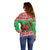 Wales Christmas Off Shoulder Sweater Welsh Dragon Nadolig Llawen - Wonder Print Shop