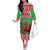 Wales Christmas Off The Shoulder Long Sleeve Dress Welsh Dragon Nadolig Llawen - Wonder Print Shop