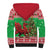 Wales Christmas Sherpa Hoodie Welsh Dragon Nadolig Llawen