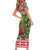 Wales Christmas Short Sleeve Bodycon Dress Welsh Dragon Nadolig Llawen