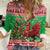 Wales Christmas Women Casual Shirt Welsh Dragon Nadolig Llawen