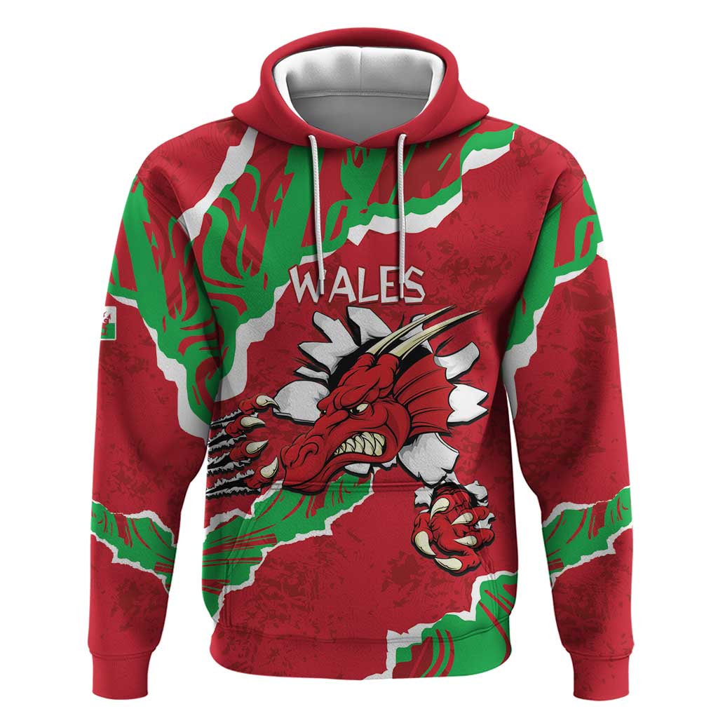 Personalised Wales Hoodie Welsh Dragon - Wonder Print Shop