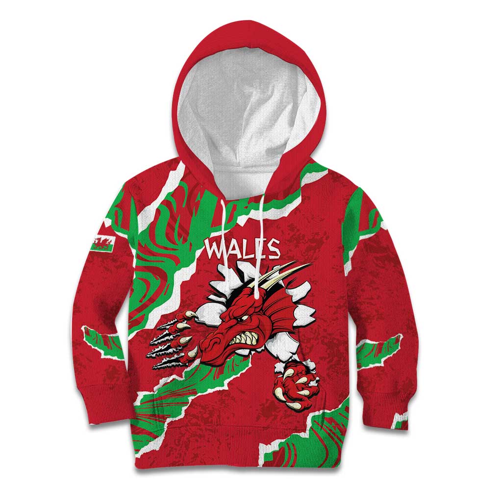 Personalised Wales Kid Hoodie Welsh Dragon - Wonder Print Shop