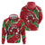 Personalised Wales Zip Hoodie Welsh Dragon