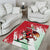 Wales Rugby Custom Area Rug Welsh Dragon Mascot - Wonder Print Shop