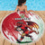 Wales Rugby Custom Beach Blanket Welsh Dragon Mascot - Wonder Print Shop