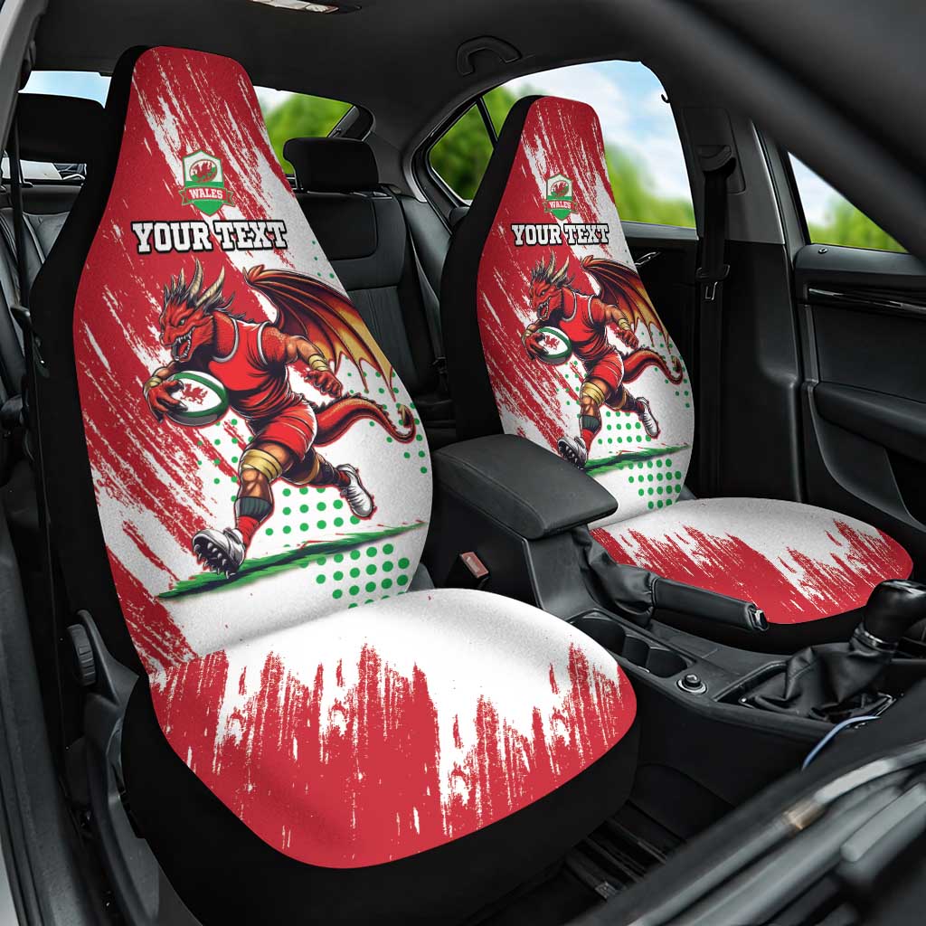 Wales Rugby Custom Car Seat Cover Welsh Dragon Mascot - Wonder Print Shop