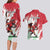 Wales Rugby Custom Couples Matching Long Sleeve Bodycon Dress and Hawaiian Shirt Welsh Dragon Mascot - Wonder Print Shop