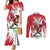 Wales Rugby Custom Couples Matching Mermaid Dress and Long Sleeve Button Shirt Welsh Dragon Mascot